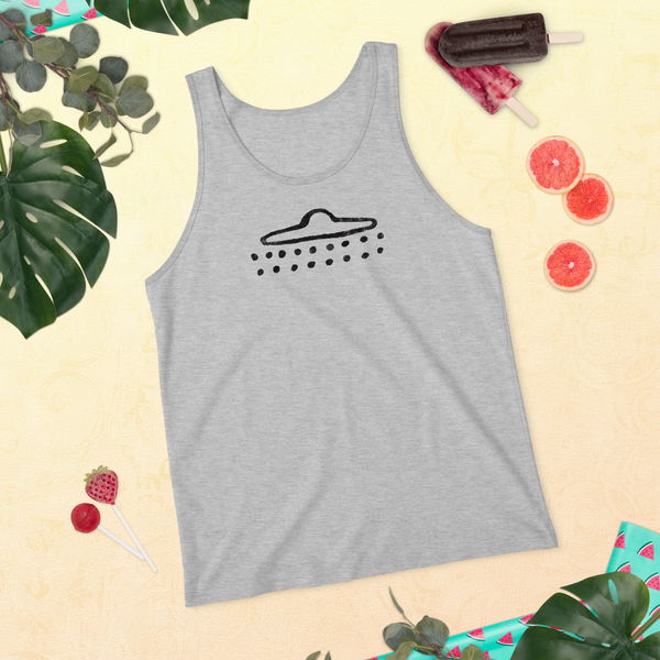 UFO Cave Drawing - Unisex Tank Top