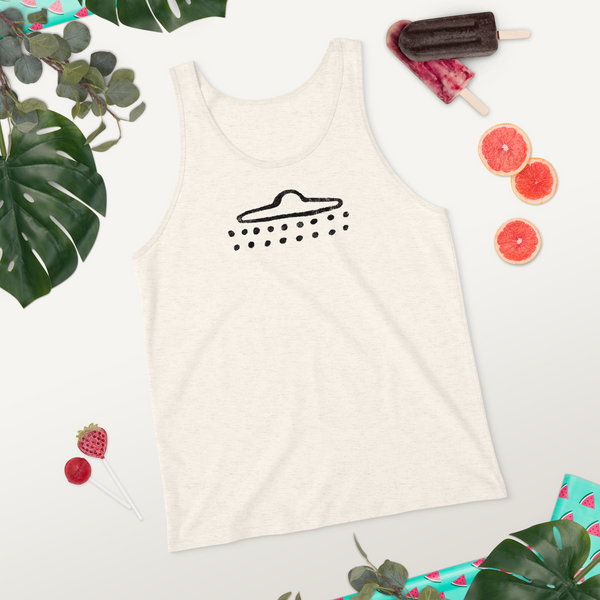 UFO Cave Drawing - Unisex Tank Top