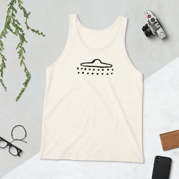 UFO Cave Drawing - Unisex Tank Top