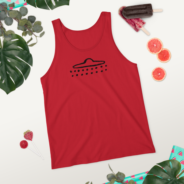 UFO Cave Drawing - Unisex Tank Top