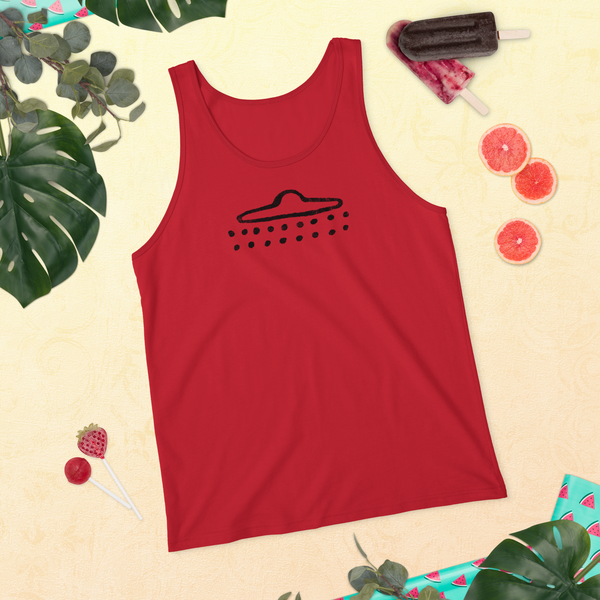 UFO Cave Drawing - Unisex Tank Top