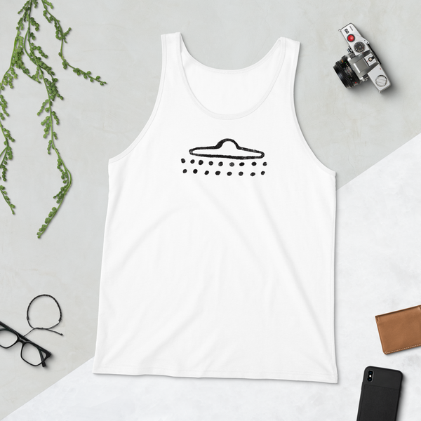 UFO Cave Drawing - Unisex Tank Top