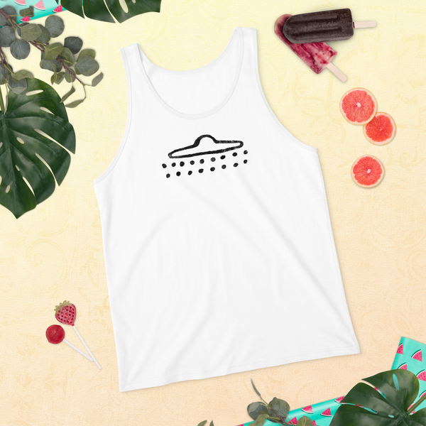 UFO Cave Drawing - Unisex Tank Top