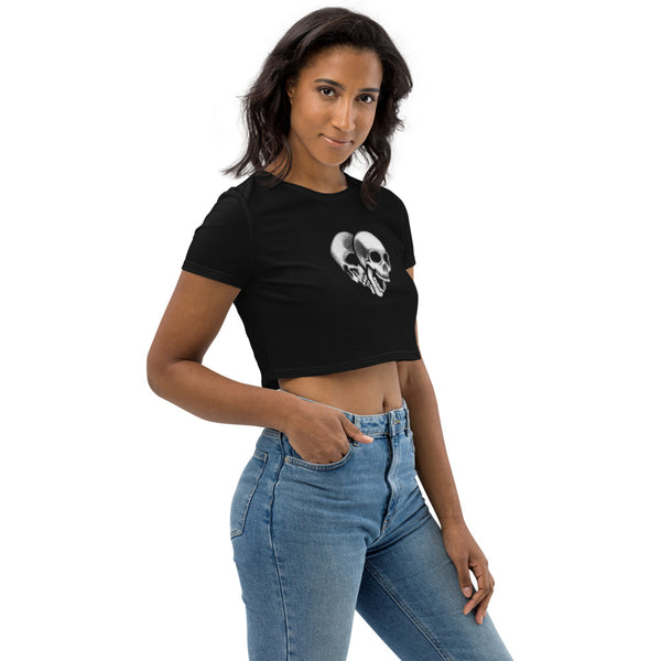 Skull Heart - Organic Crop Top