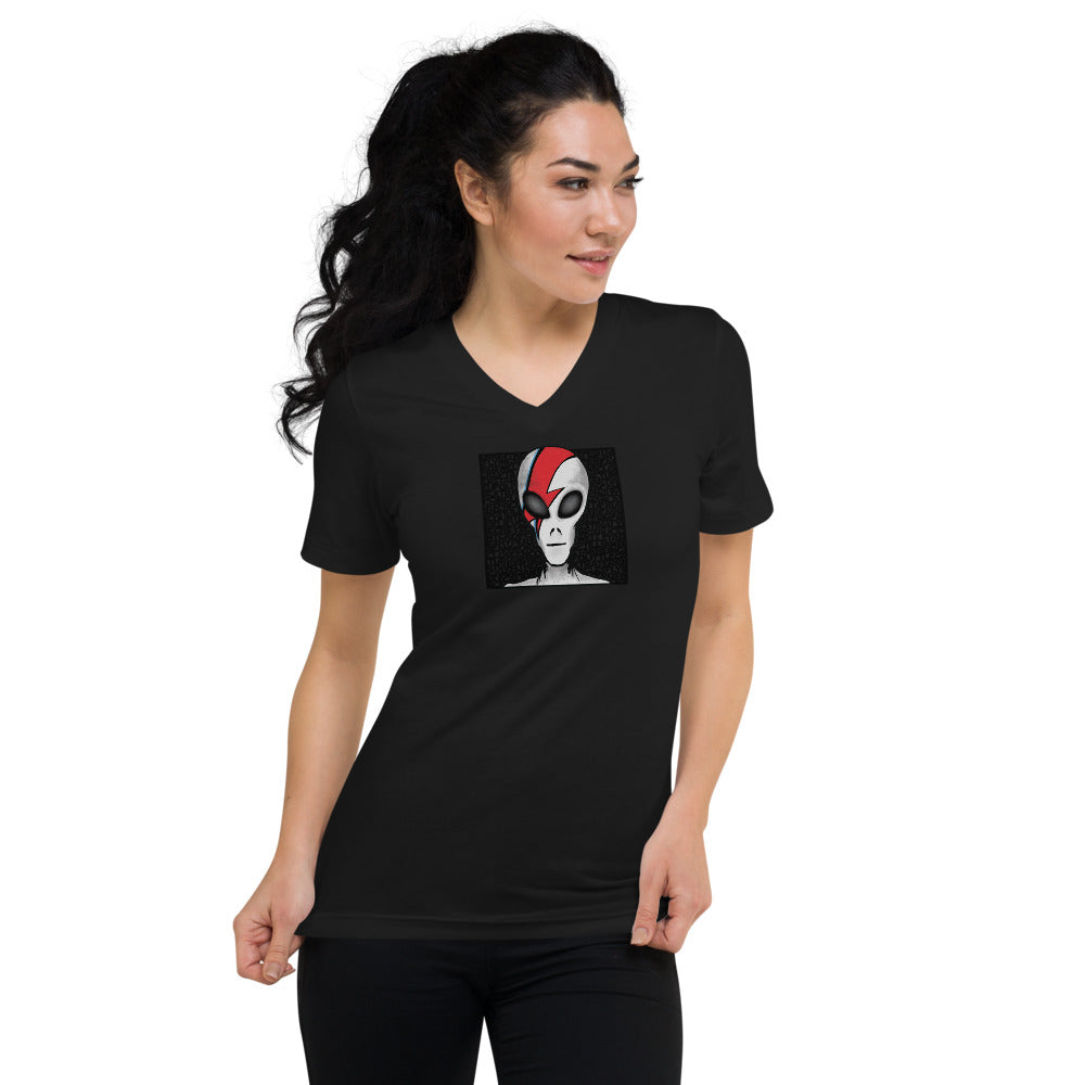 Starman - Unisex Short Sleeve V-Neck T-Shirt