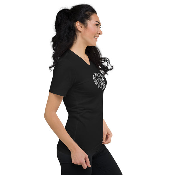 Sugarskull - Unisex Short Sleeve Black V-Neck