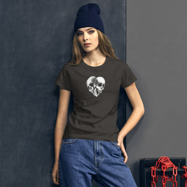 Skull Heart - Women's short sleeve t-shirt